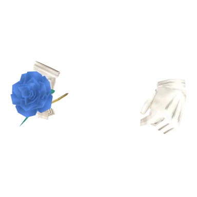 Blue Rose Gloves
