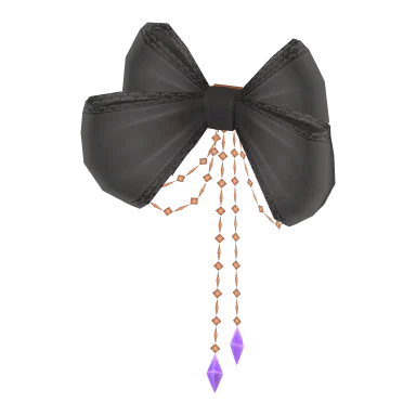Black Heart Hair Bow