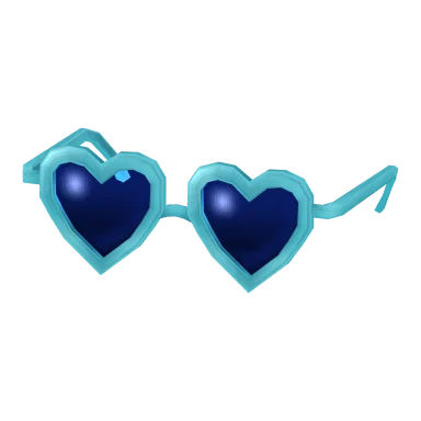 Blue Heart Glasses